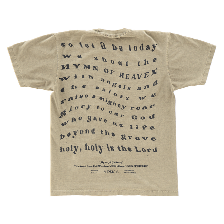Hymn of Heaven Lyric T-Shirt- Beige (Limited Release)